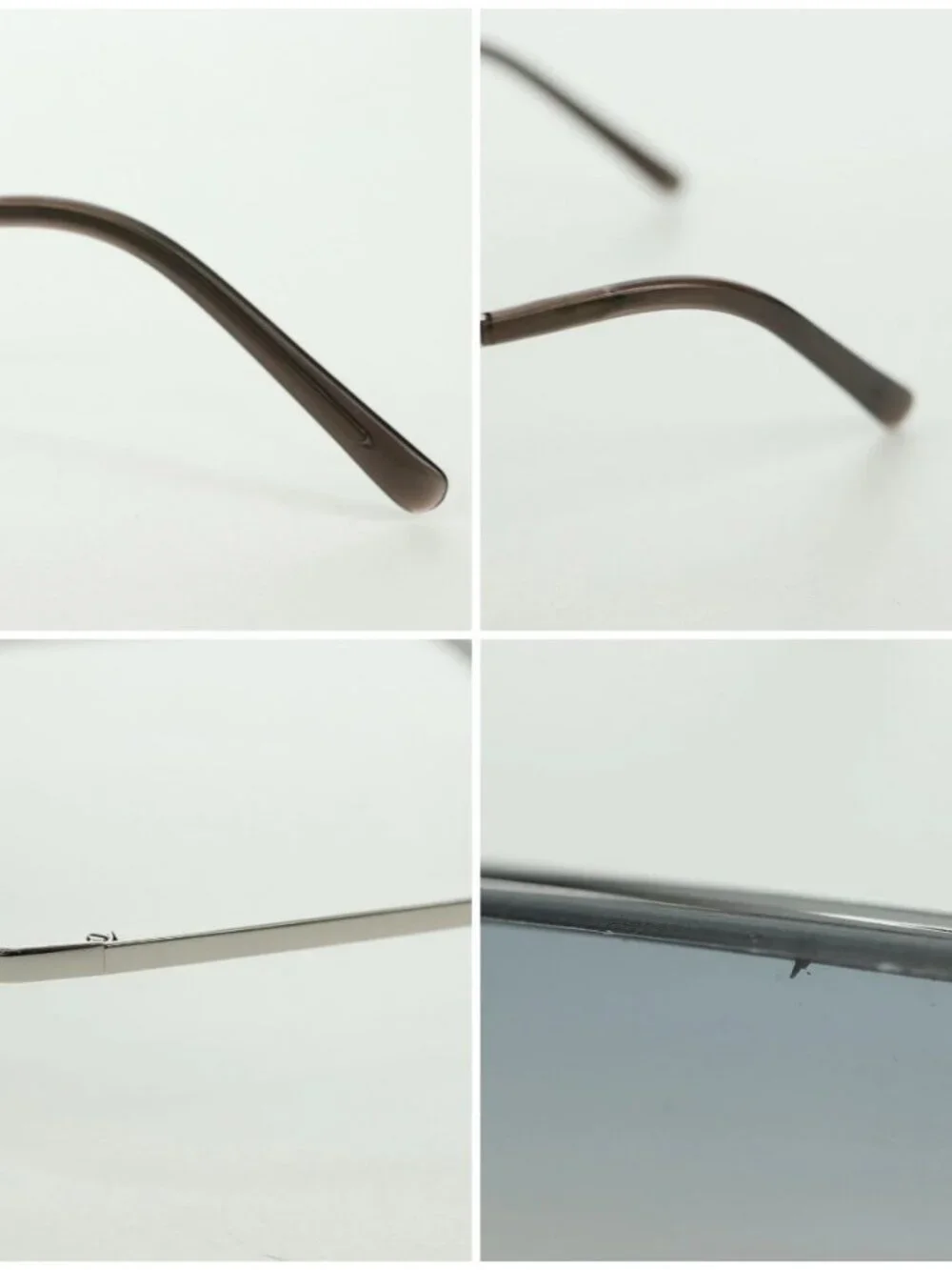 CHANEL COCO Mark Sunglasses metal Silver CC Auth 178795V